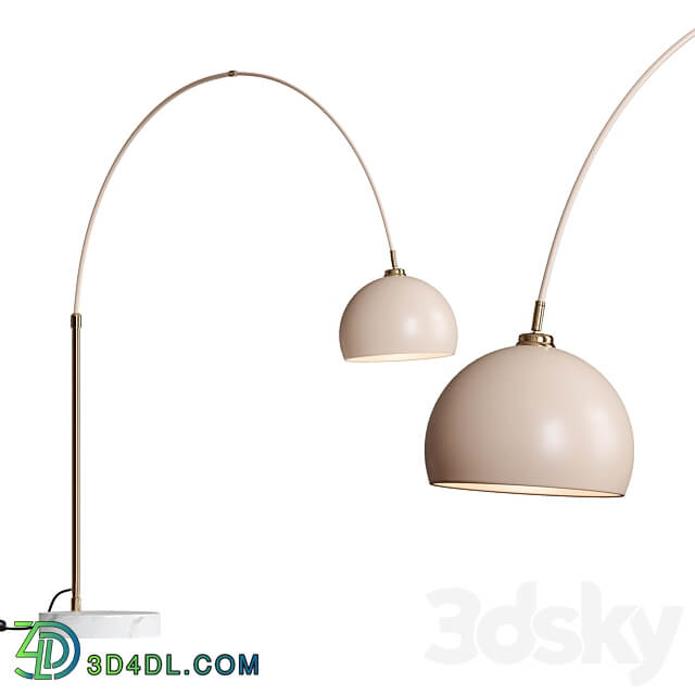 Bow Large Arc Overreach Floor Lamp 3D Models