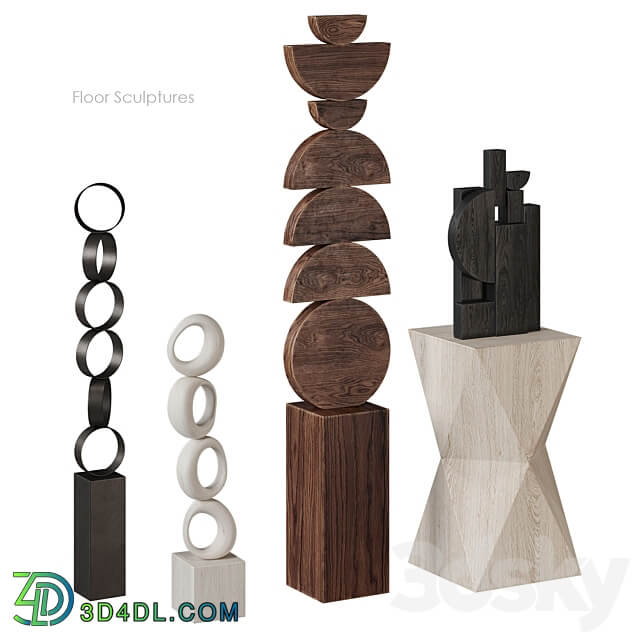 Diego Olivero Floor Sculptures 3D Models