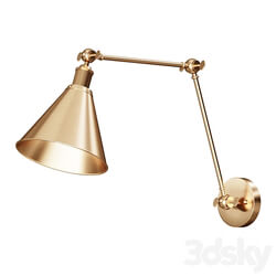 Wall lamp JONATHAN Y Rover 7 in. Adjustable Arm Metal Brass LED Wall Sconce wall lamp 