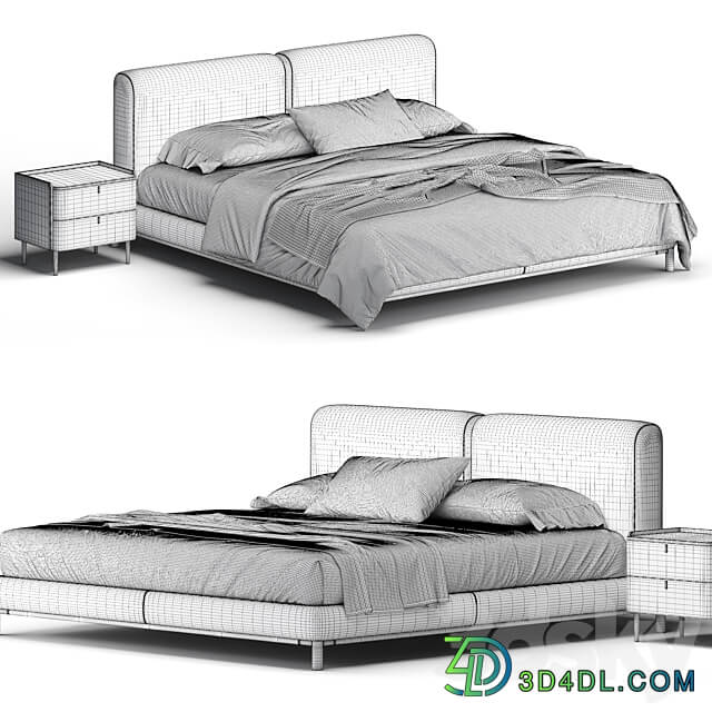 Margot Bed Bed 3D Models