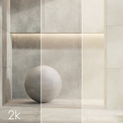 Caesar Set 32 Concrete Porcelain Tiles BUNDLE 3 types Grey Light Grey Beige 3D Models 