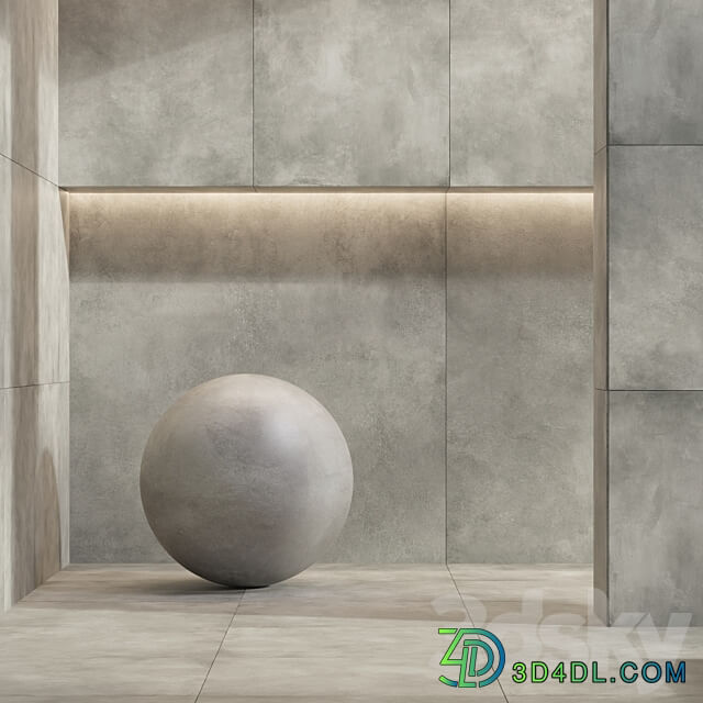 Caesar Set 32 Concrete Porcelain Tiles BUNDLE 3 types Grey Light Grey Beige 3D Models