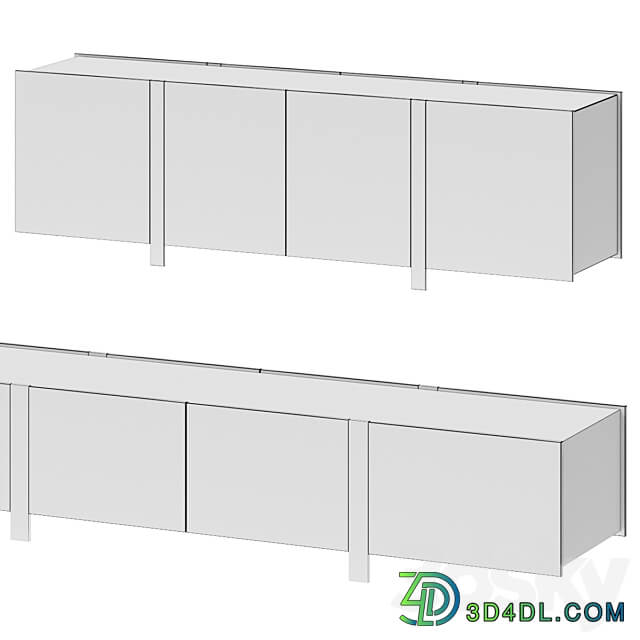 Ditre Italia Beam Sideboard Table Sideboard Chest of drawer 3D Models