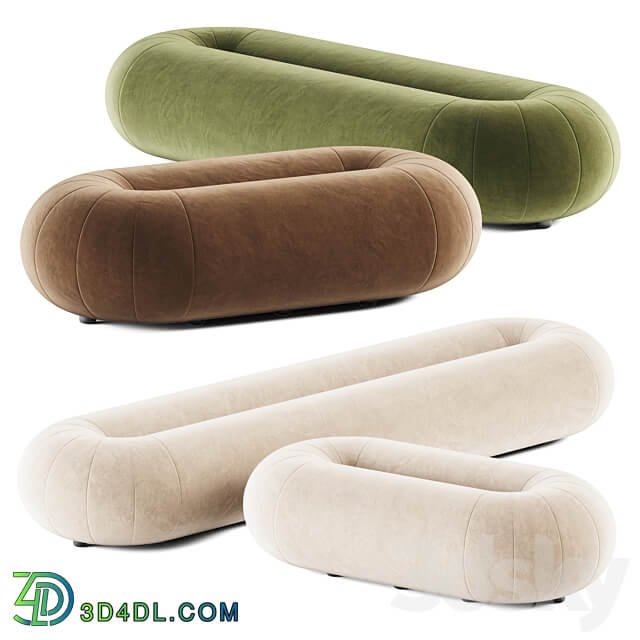 Loop Oval Pouf by Sancal Pouf 3D Models