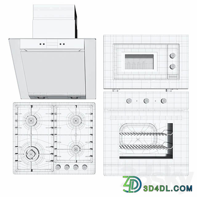 Kitchen appliances MAUNFELD 2 3D Models