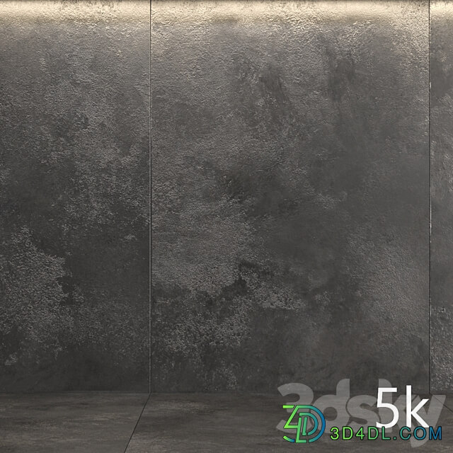 Porcelain tile Laminam OSSIDO VERDERAME NERO. 3000x1000 mm. 3D Models