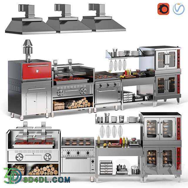 Cafe Equipment Set 2 3D Models