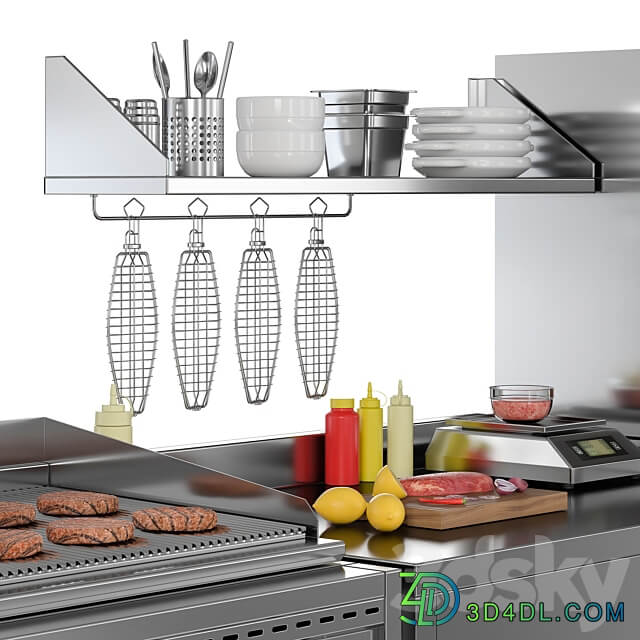 Cafe Equipment Set 2 3D Models