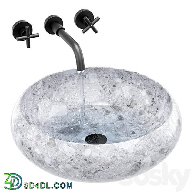 Ronda gray granite sink 3D Models