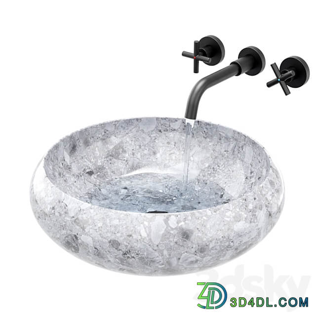 Ronda gray granite sink 3D Models