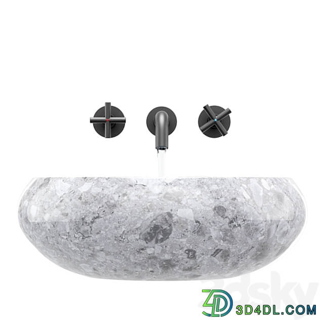 Ronda gray granite sink 3D Models