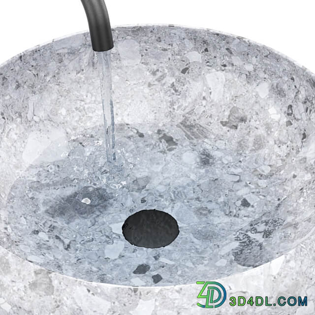 Ronda gray granite sink 3D Models