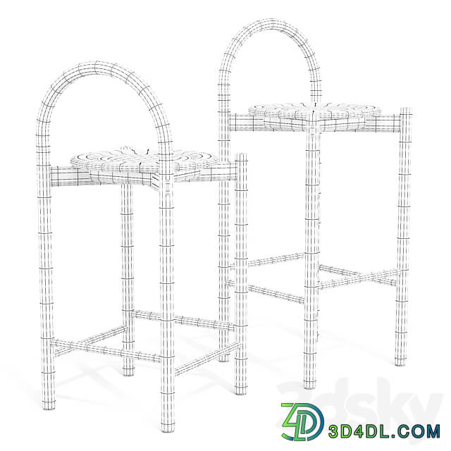 SBW Australia Halo Bar and Counter Stool 3D Models