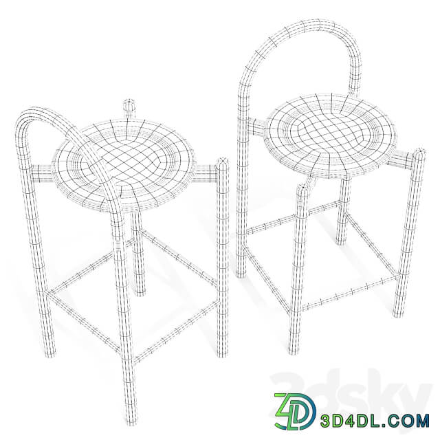 SBW Australia Halo Bar and Counter Stool 3D Models