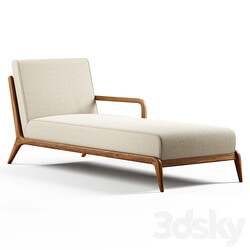 Zara Home The chaise longue oak and linen 3D Models 