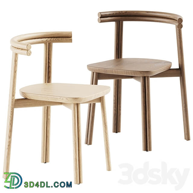 Twill Chair by DesignByThem Wooden chair 3D Models