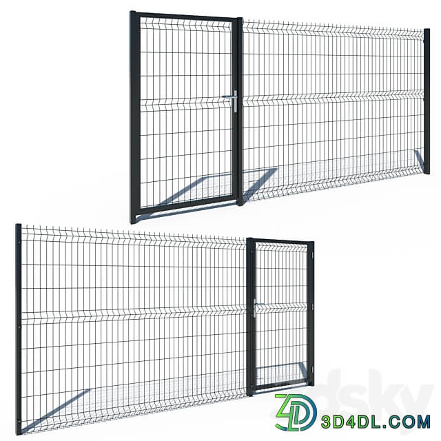 Metal Fence 3D H 173 3D Models