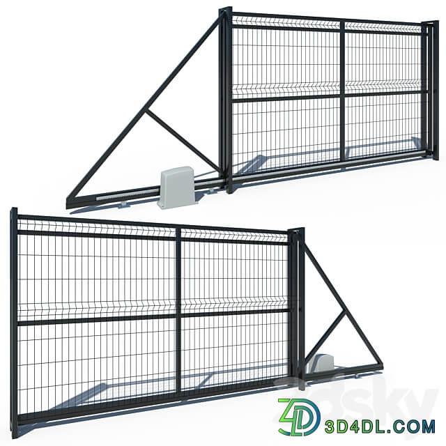 Metal Fence 3D H 173 3D Models