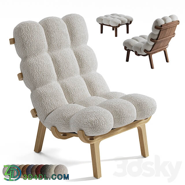 Armchair and pouffe NUAGE by SOLLEN 3D Models