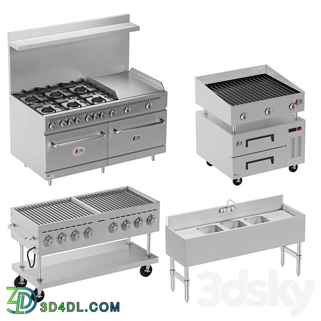 Restaurant Kitchen Equipment vol 01 3D Models