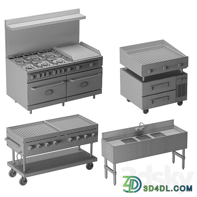 Restaurant Kitchen Equipment vol 01 3D Models