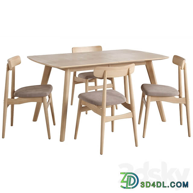 LaForma. Nayme chair. Extendable table Rho Table Chair 3D Models