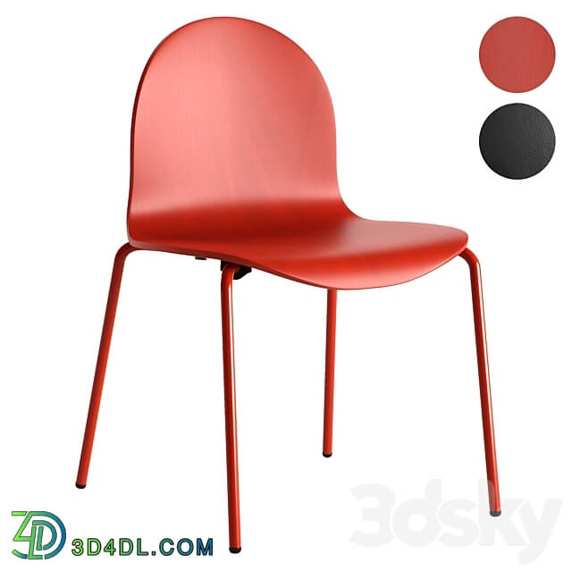 Branca Norma Dining Chair Wooden 3D Models