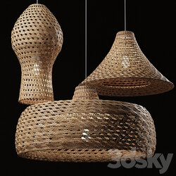 Rattan Pendant Light 07 Pendant light 3D Models 