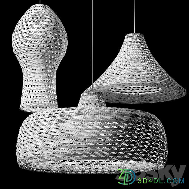 Rattan Pendant Light 07 Pendant light 3D Models