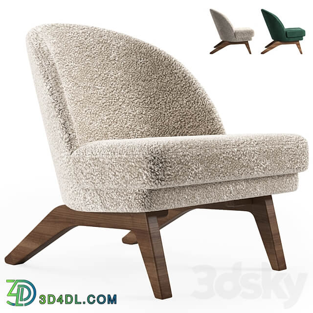 Armchair Pyle Cozy White 3D Models