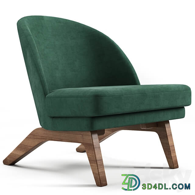 Armchair Pyle Cozy White 3D Models