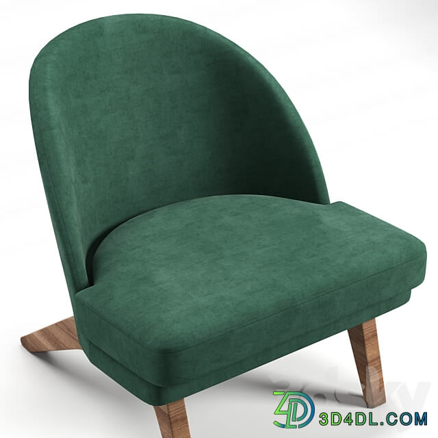 Armchair Pyle Cozy White 3D Models