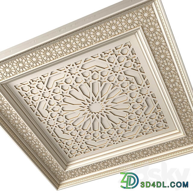 Ceiling in oriental style .Arabic Classic Ceiling .Oriental Ceiling Classic 3D Models