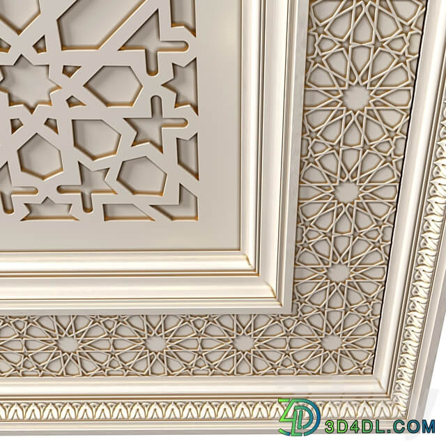 Ceiling in oriental style .Arabic Classic Ceiling .Oriental Ceiling Classic 3D Models