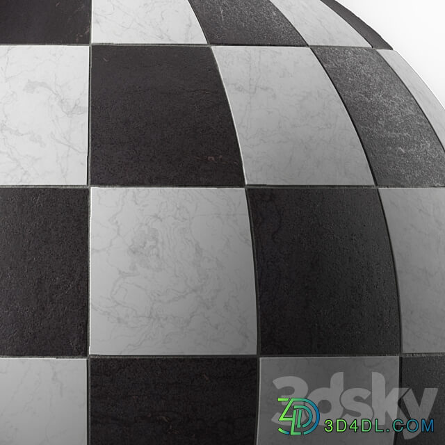 Marble Tile Materials 11 Marble Mixed by Stone 3 patterns Pbr 4k Seamless 3D Models