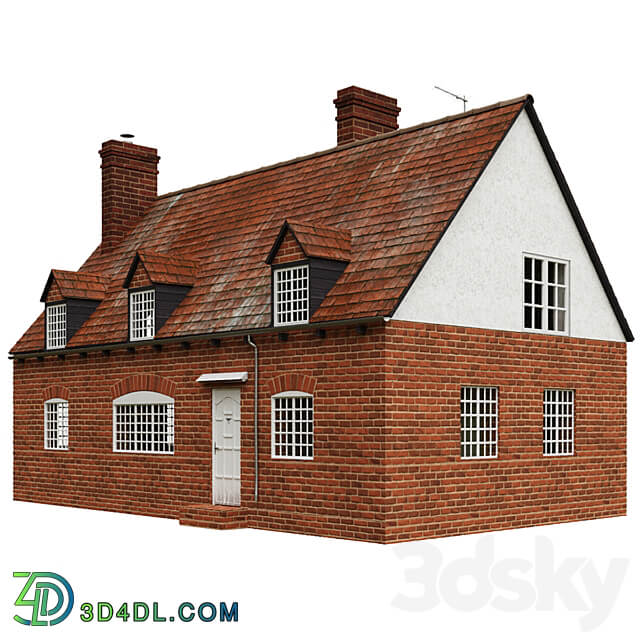 Classic house in the England style 3D Models