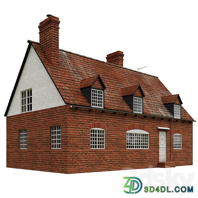 Classic house in the England style 3D Models