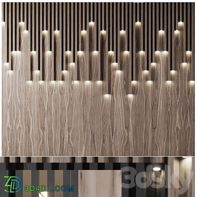 Wall panel set 2 3D Models