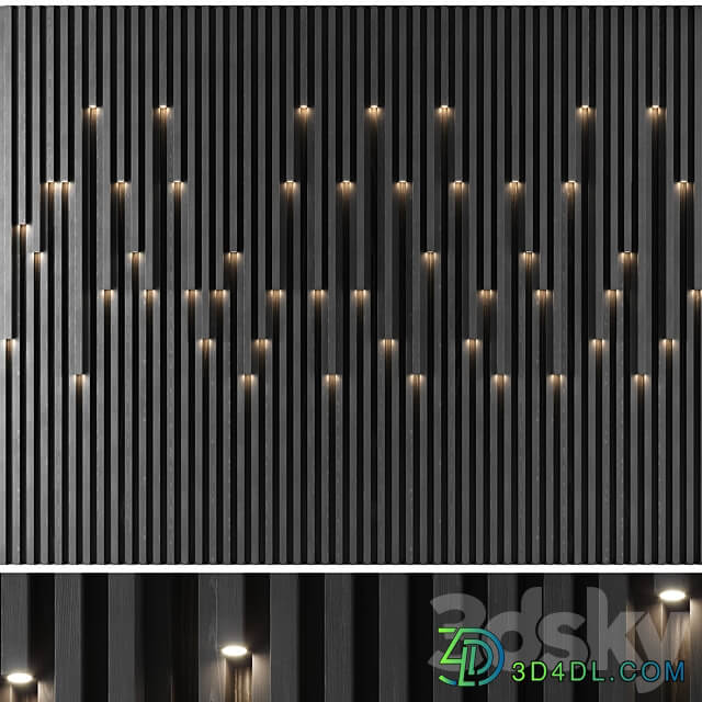 Wall panel set 2 3D Models