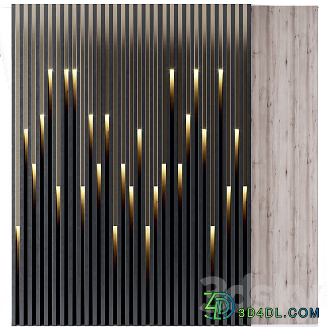 Wall panel set 2 3D Models