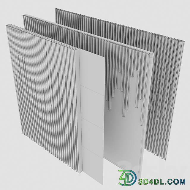 Wall panel set 2 3D Models