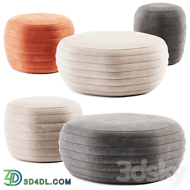 GALEATA Round Pouf by Paola Zani Pouf 3D Models