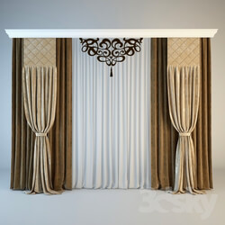 Classical curtain with openwork 