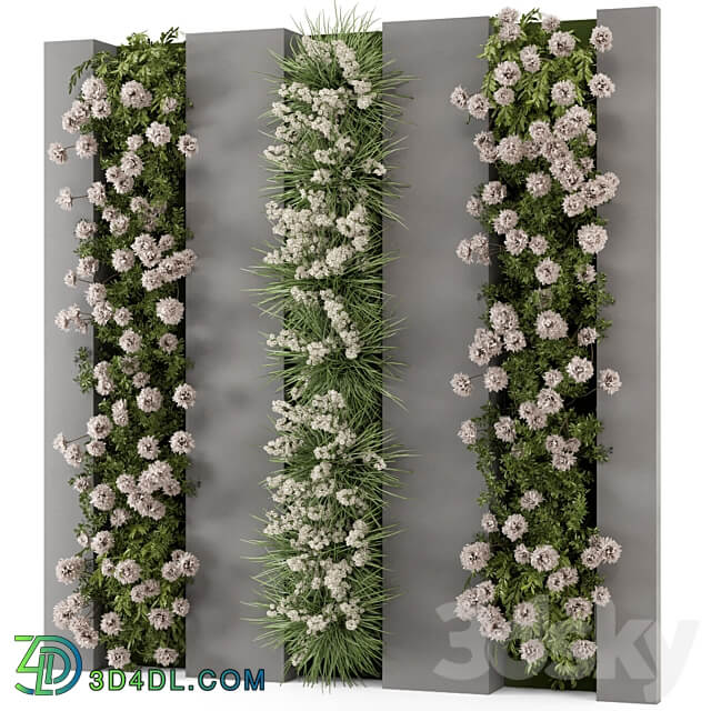 Outdoor Wall Vertical Garden Set Set 1082 Fitowall 3D Models