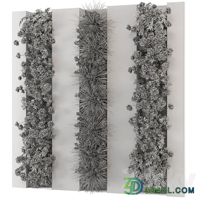 Outdoor Wall Vertical Garden Set Set 1082 Fitowall 3D Models