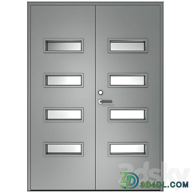 Metal swinging fire doors 3D Models