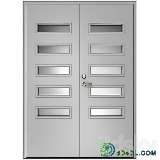 Metal swinging fire doors 3D Models