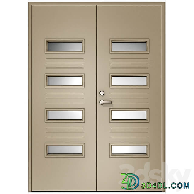 Metal swinging fire doors 3D Models