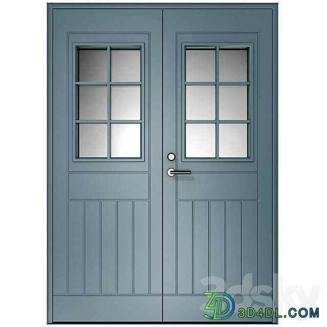 Metal swinging fire doors 3D Models