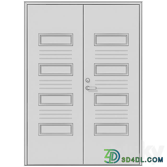 Metal swinging fire doors 3D Models